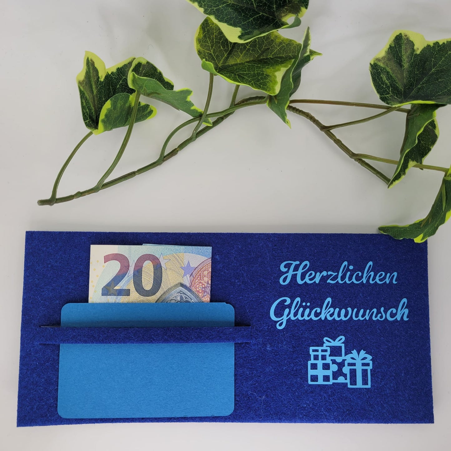 Gutscheinkarte aus Filz