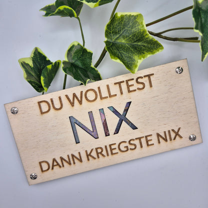Geldgeschenkkarte aus Holz