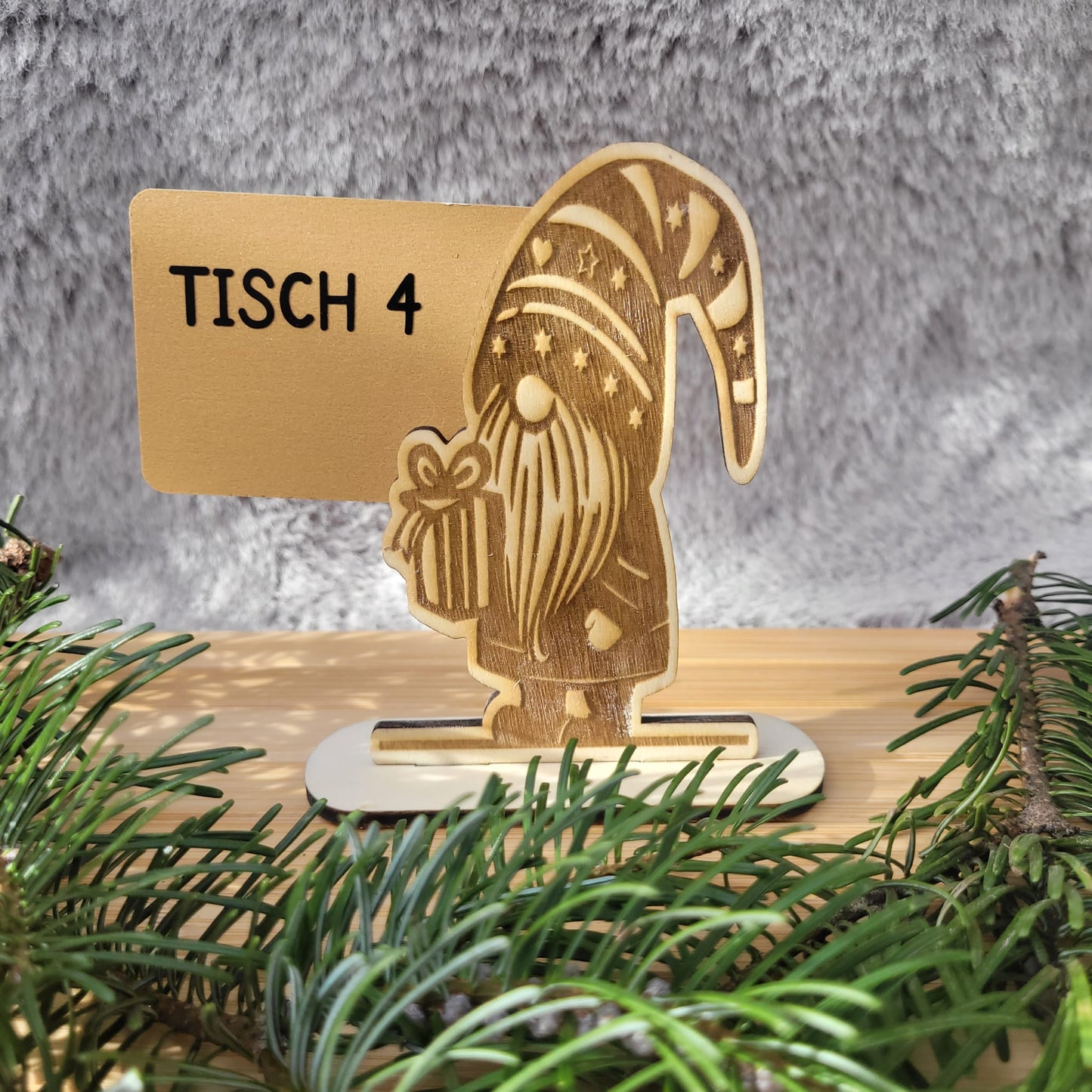 Weihnachtswichtel Tischkartenhalter