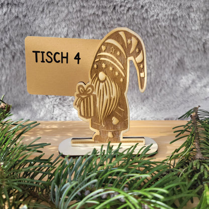 Weihnachtswichtel Tischkartenhalter
